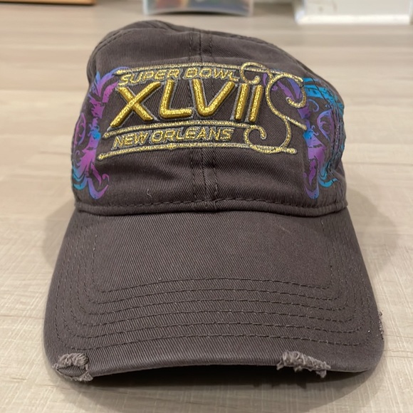 Super Bowl XLVII New Orleans cap - distressed style bill - by Otto collection - Picture 2 of 8